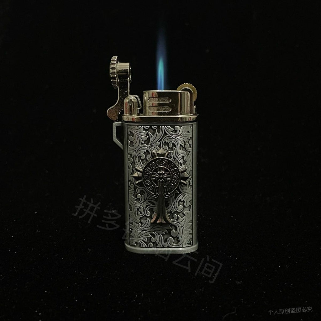 Chrome Hearts Style Vintage Engraved Kerosene Lighter