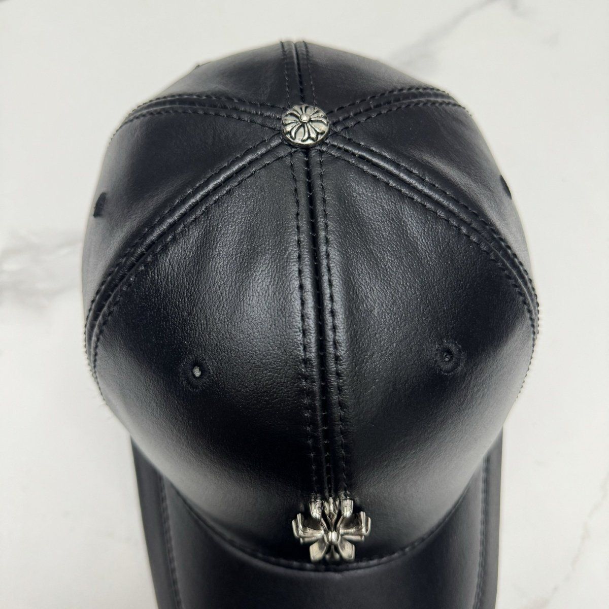 Chrome Hearts Top-Grain Cowhide Baseball Cap