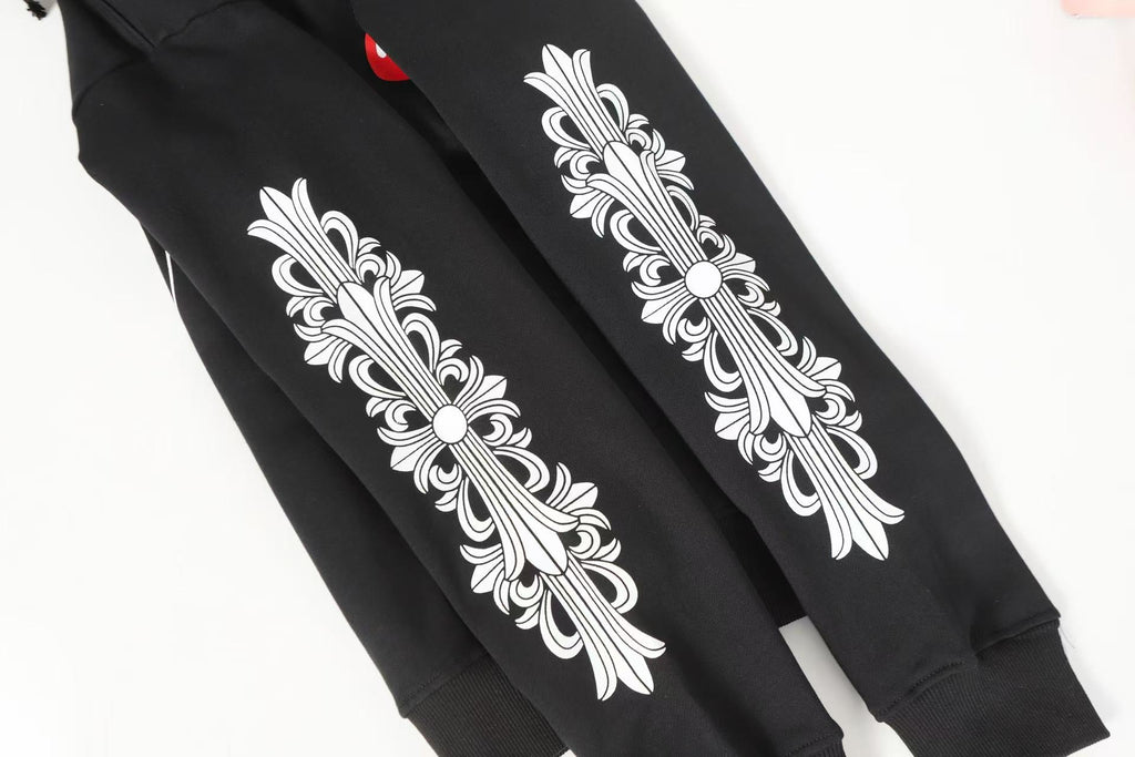 Chrome Hearts Red Lips hooded sweatshirt jacket