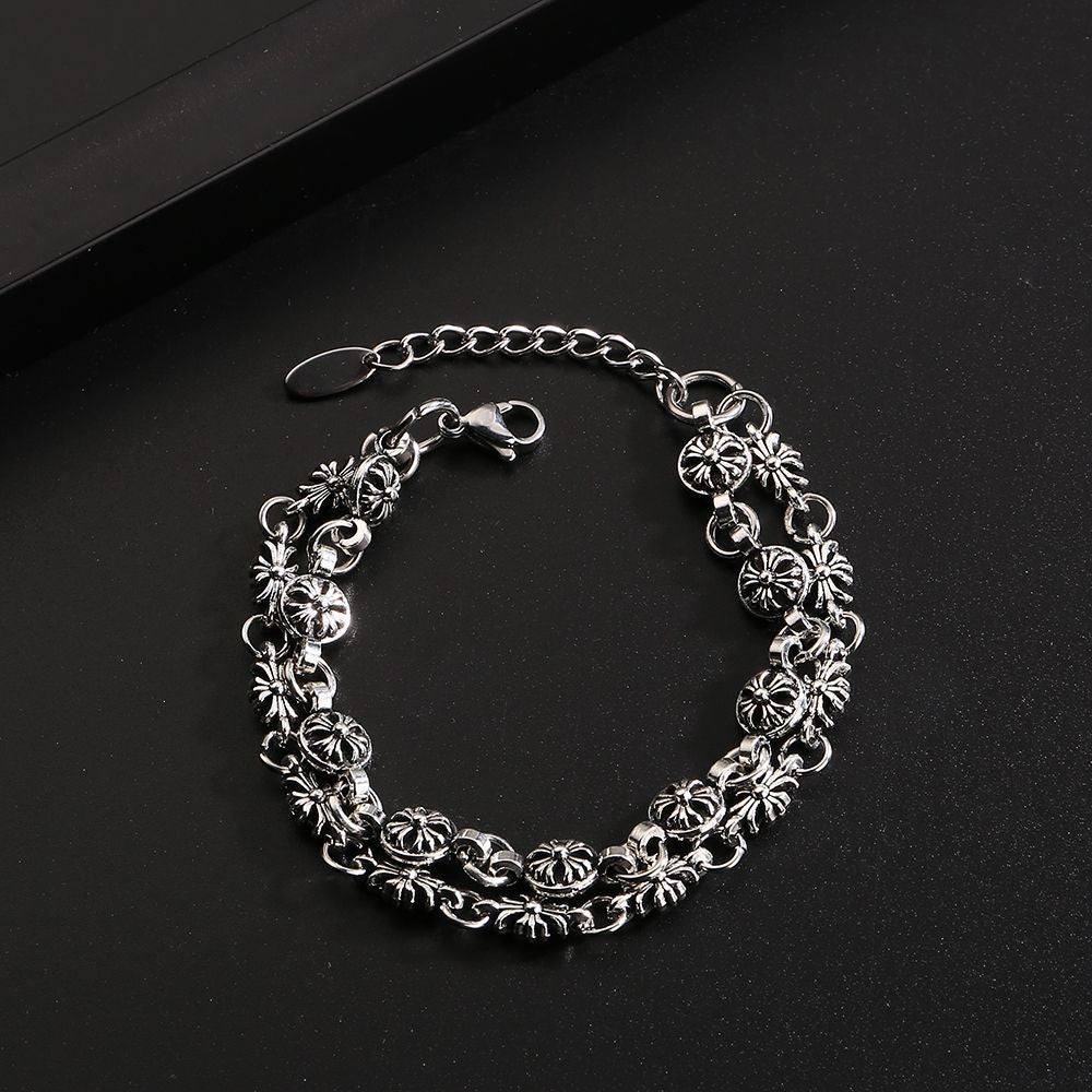 Chrome Hearts double-layer simple bracelet