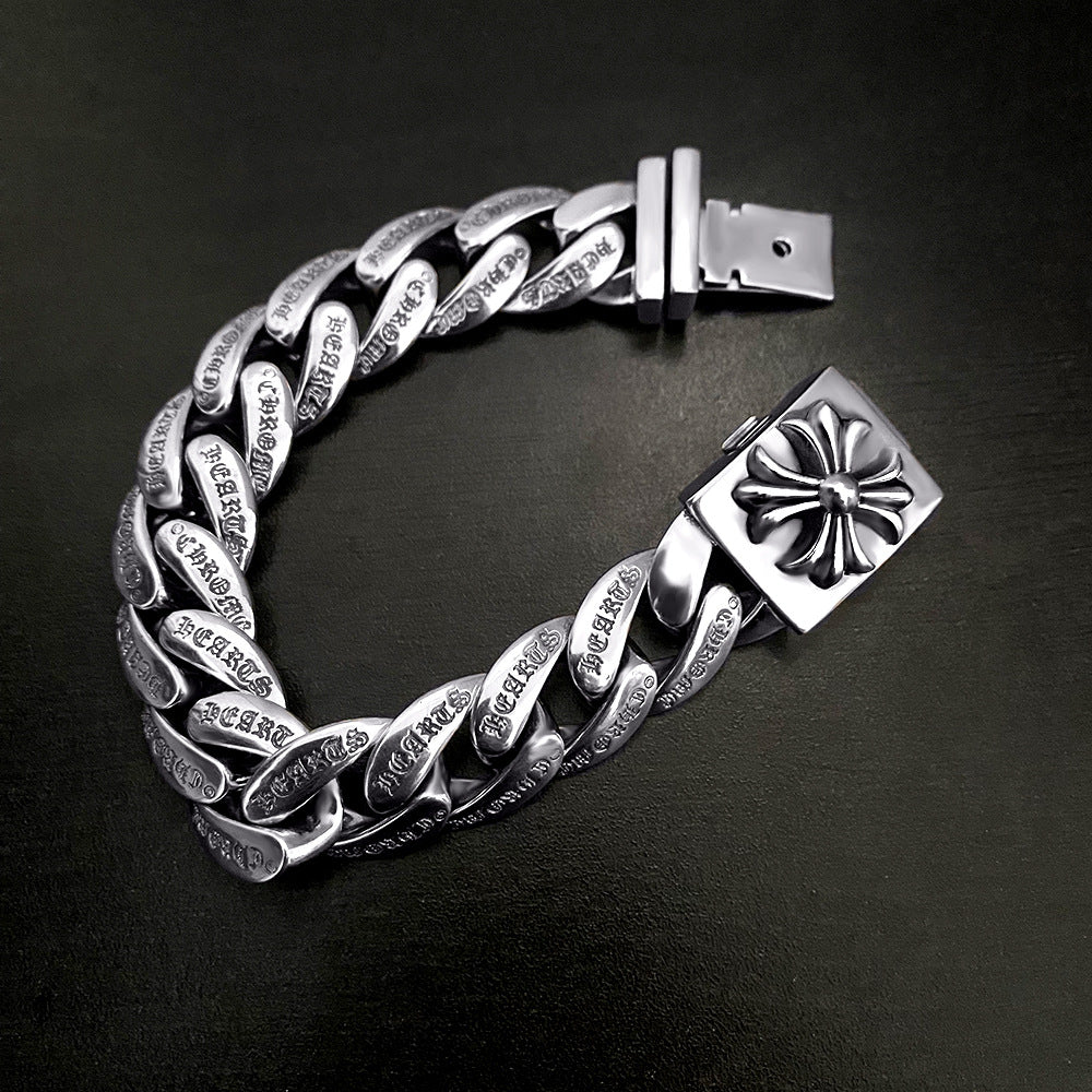 Chrome Hearts retro cross flower thick domineering chain
