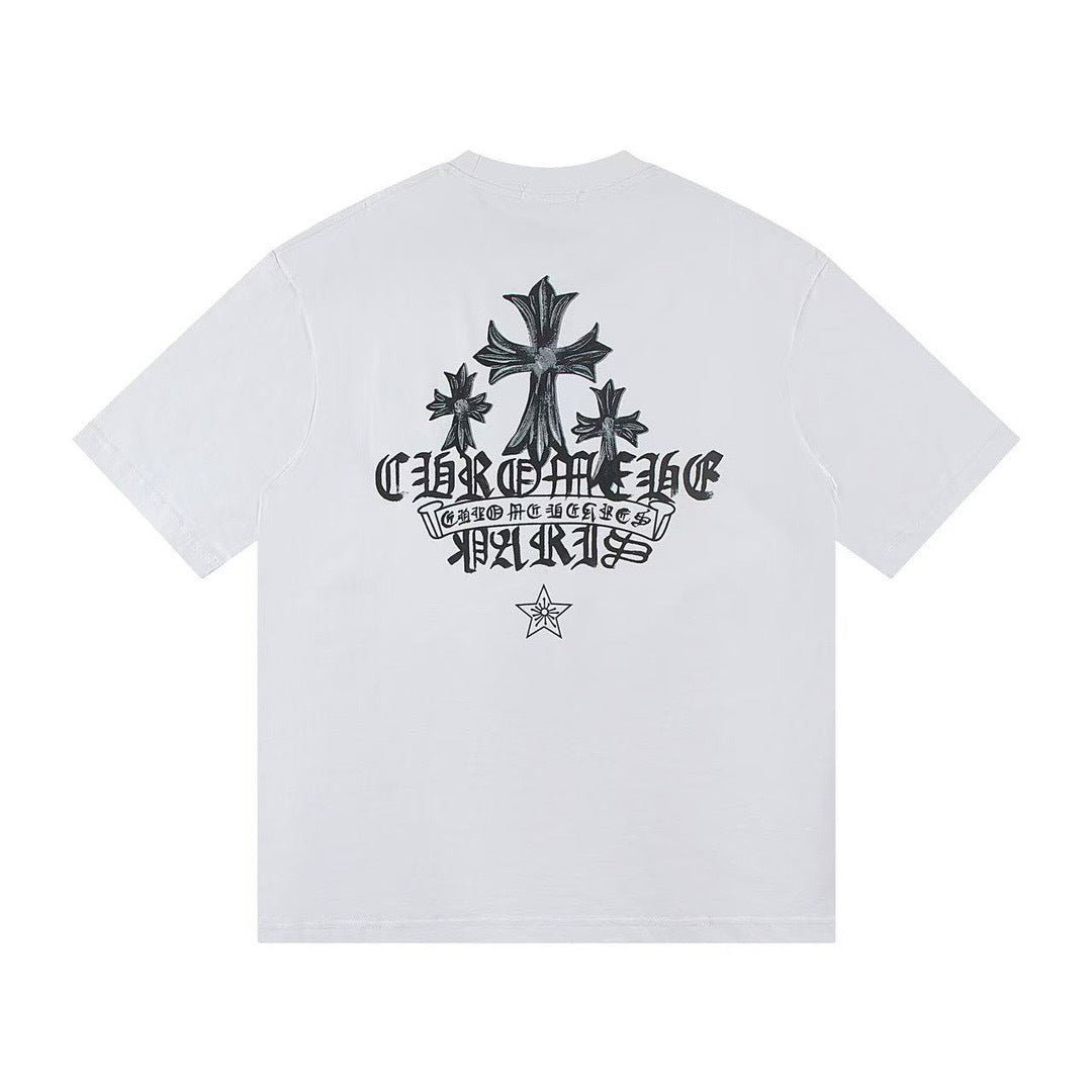Chrome Hearts letter embroidery short-sleeved shirt