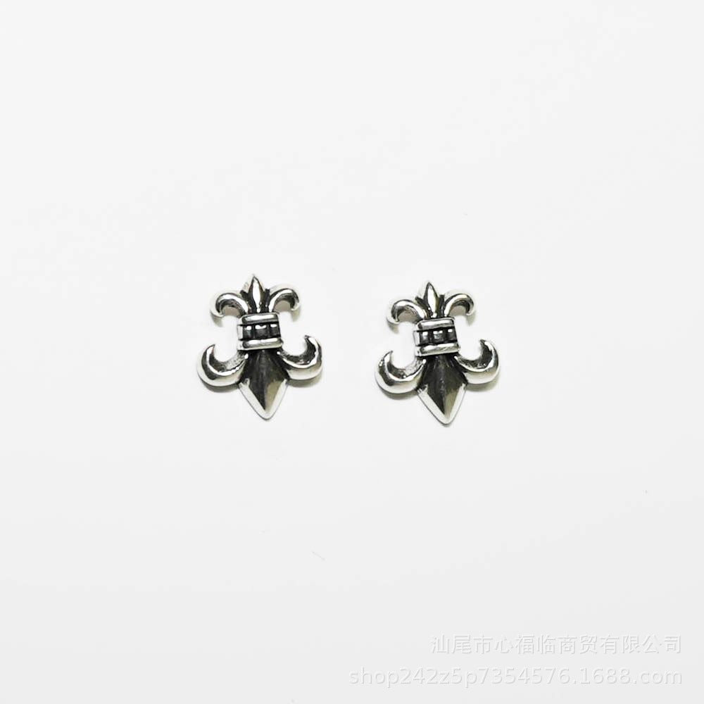 Chrome Hearts cross flower cross earrings