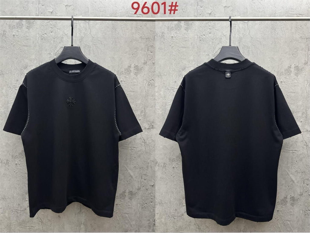 Chrome Hearts American style appliqué embroidered couple T-shirt