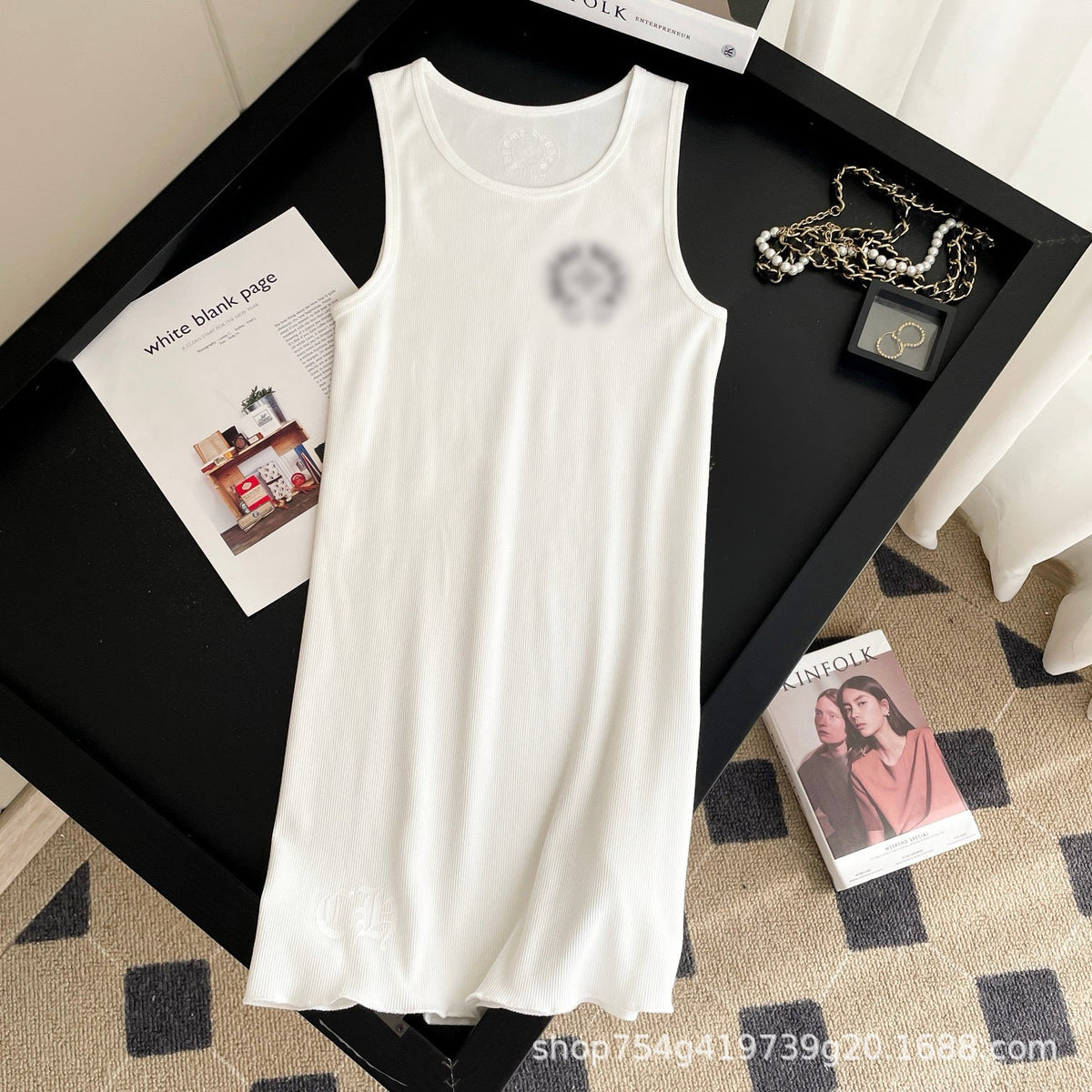 Chrome Hearts horseshoe printed camisole dress