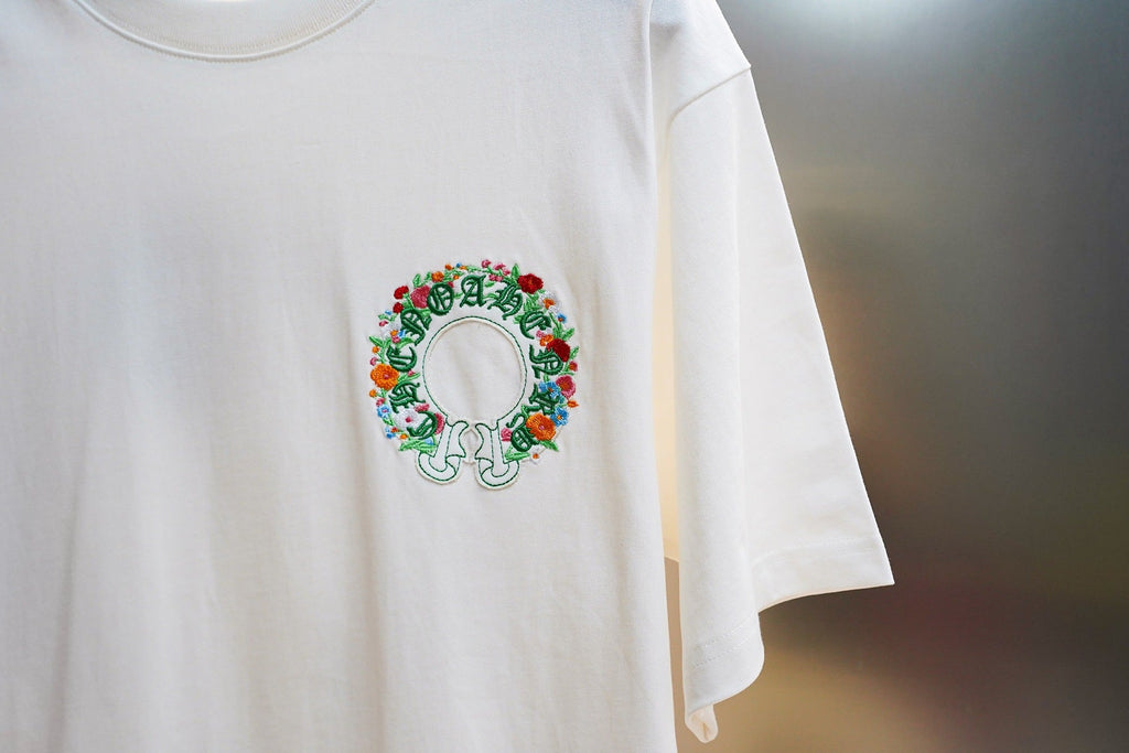 Chrome Hearts Colorful Tree Planting Garden Embroidery T-Shirt