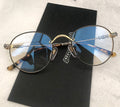chrome hearts metal round frame retro art glasses