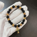 Chrome Hearts Gold Diamond Cross Bracelet