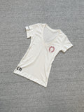 chrome hearts cross red horseshoe V-neck short-sleeved T-shirt