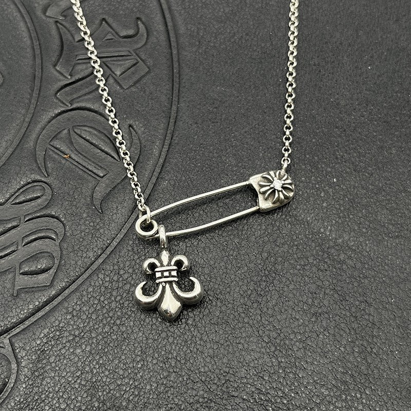 Chrome Hearts pin necklace with various elements