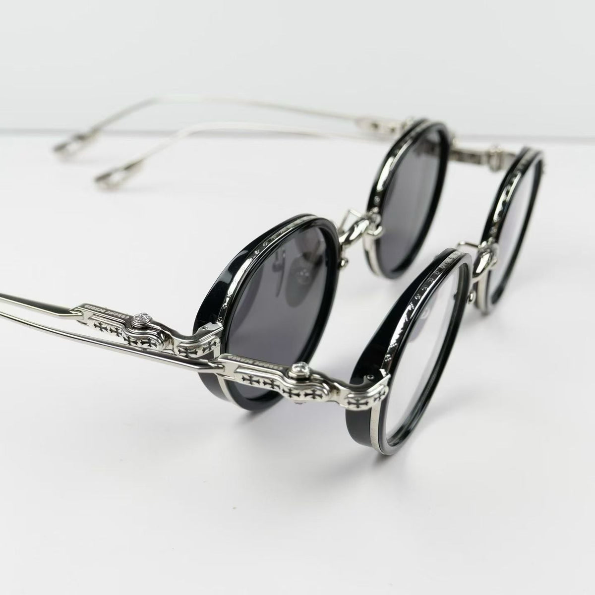 Chrome Hearts Cross-Carved Sunglasses