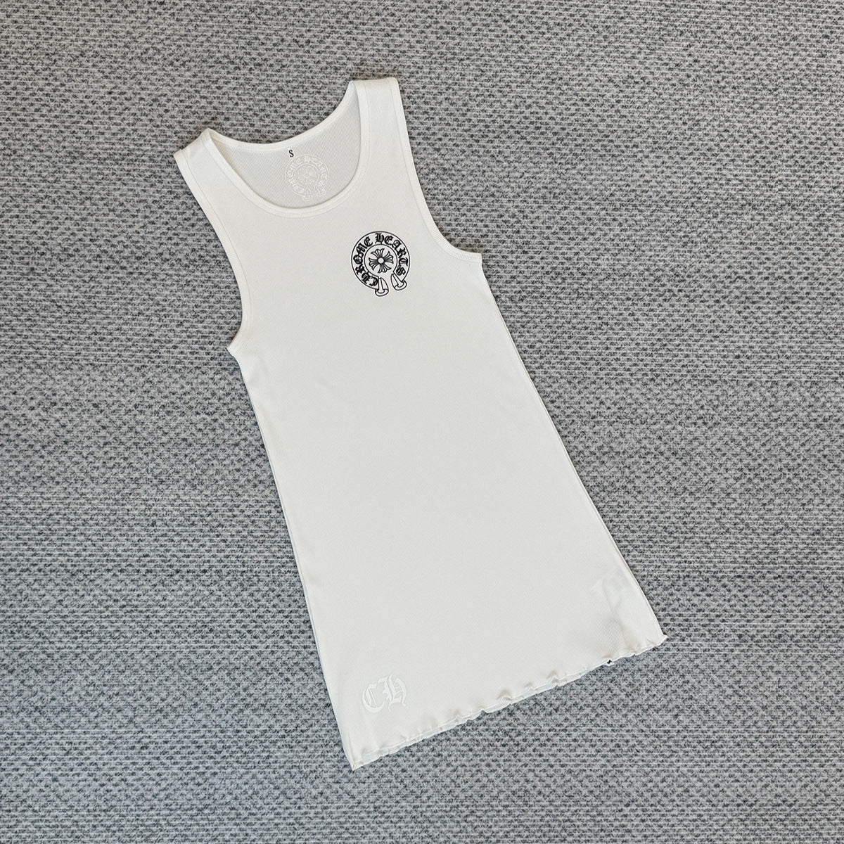Chrome Hearts horseshoe print sleeveless vest dress