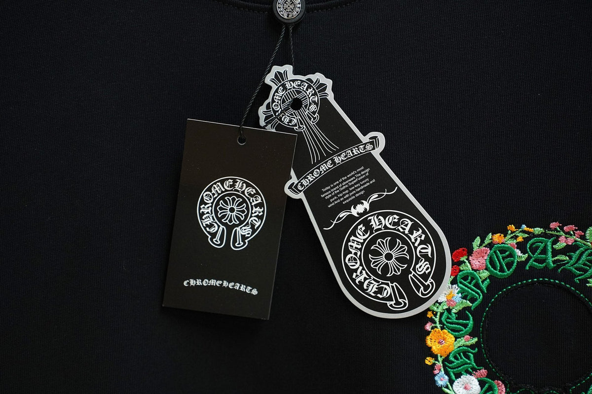 Chrome Hearts Colorful Tree Planting Garden Embroidery T-Shirt