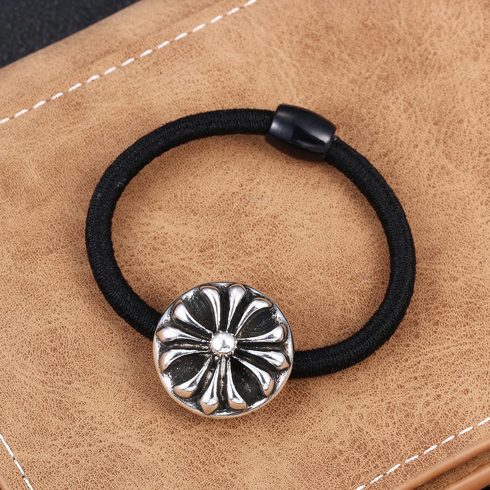 Chrome Hearts simple black hair accessories hair tie