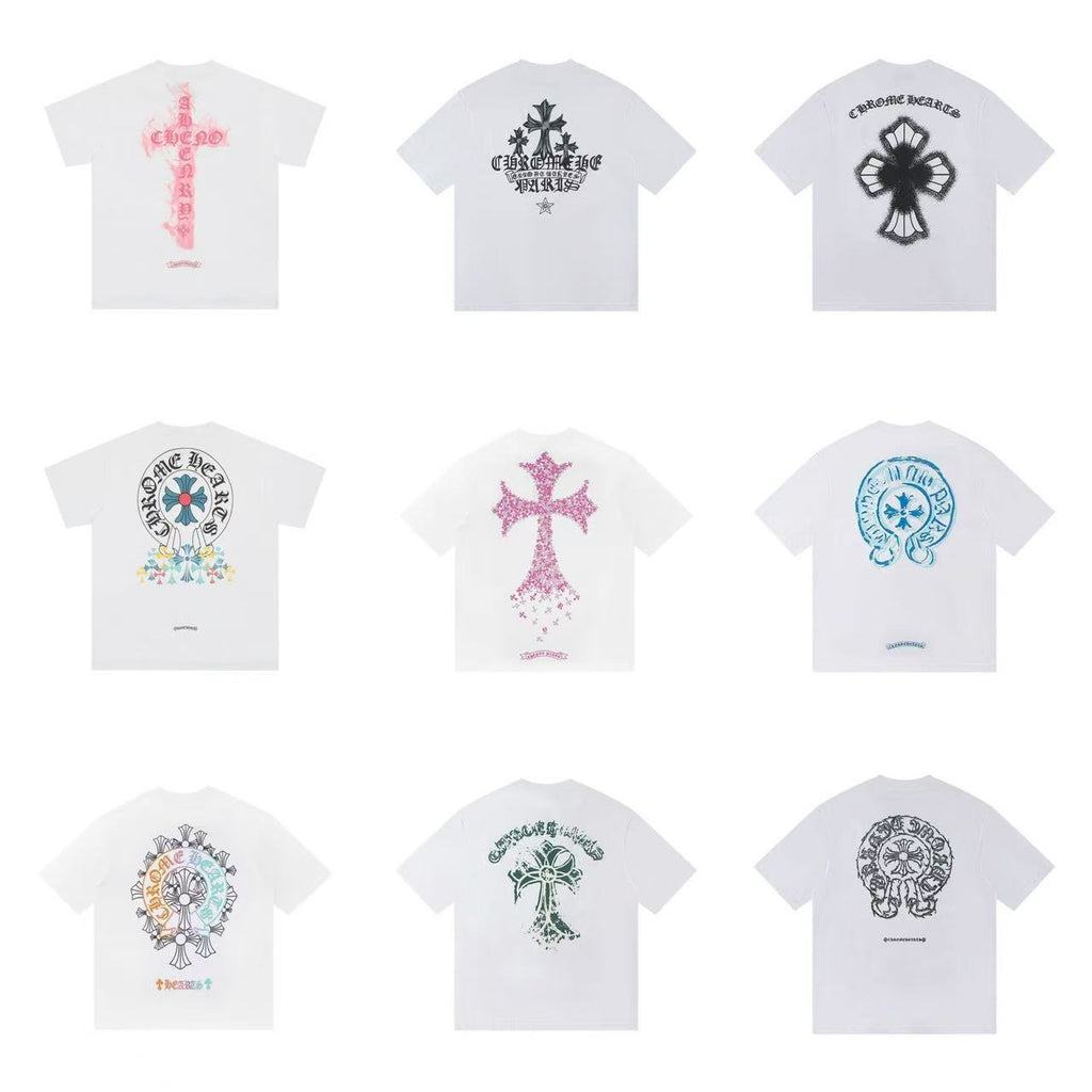 Chrome Hearts letter embroidery short-sleeved t shirt