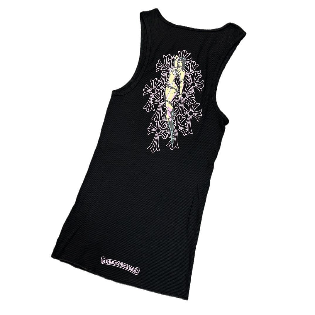 Chrome Hearts deadly doll T-type actress printed vest dress