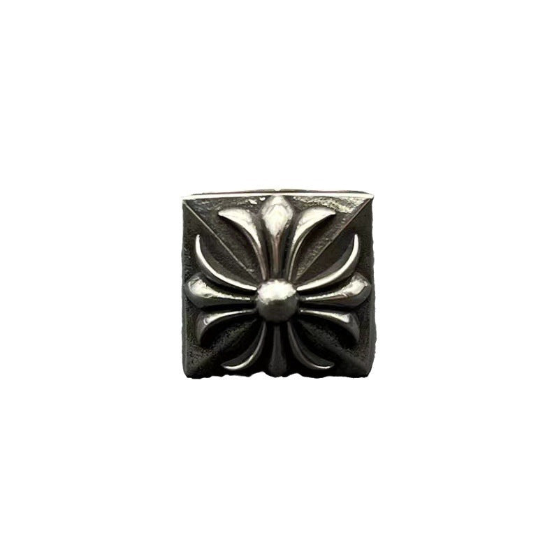 Chrome hearts square cross ring