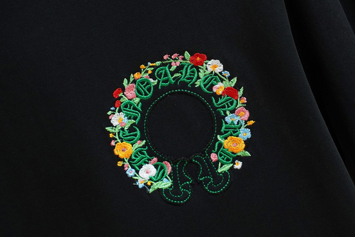 Chrome Hearts Colorful Tree Planting Garden Embroidery T-Shirt