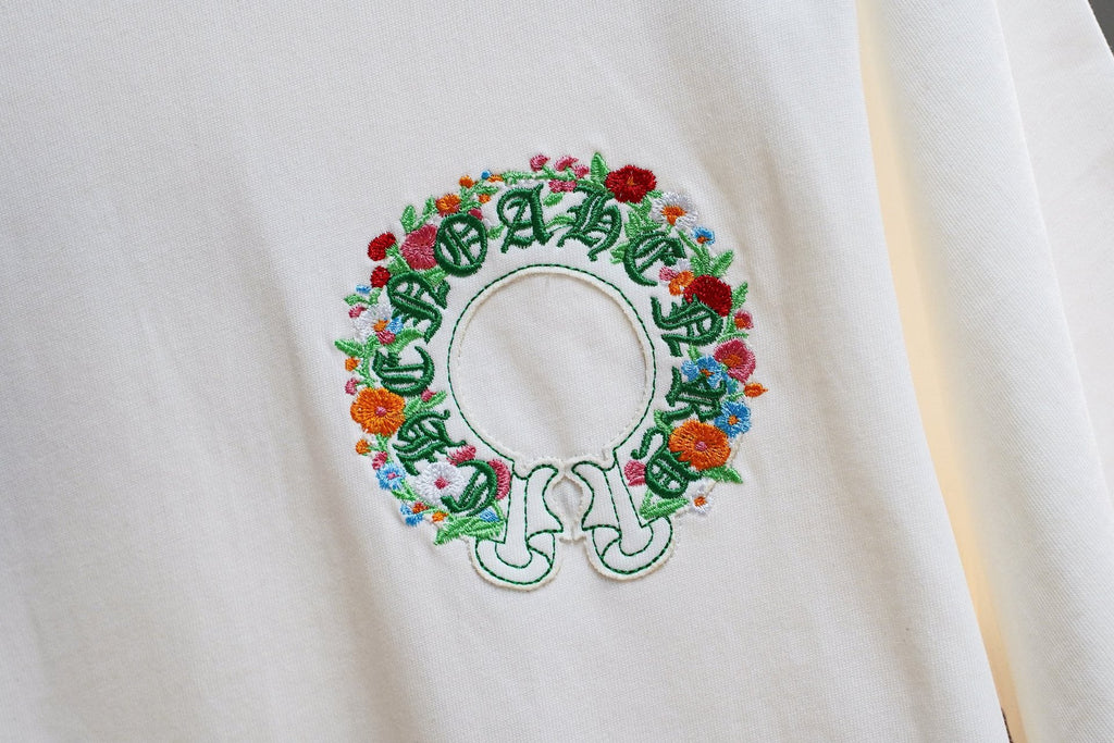 Chrome Hearts Colorful Tree Planting Garden Embroidery T-Shirt