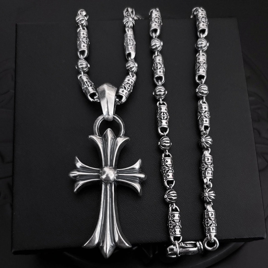 chrome hearts cross anchor domineering chain necklace