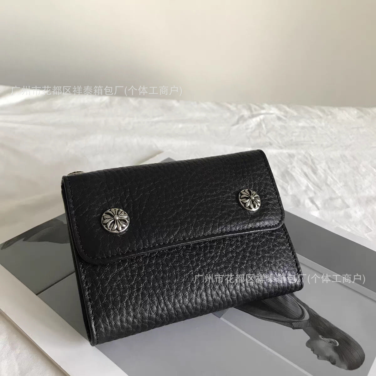 Chrome Hearts multi-functional snap closure clutch wallet