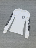 Chrome Hearts waffle horseshoe print long-sleeved T-shirt