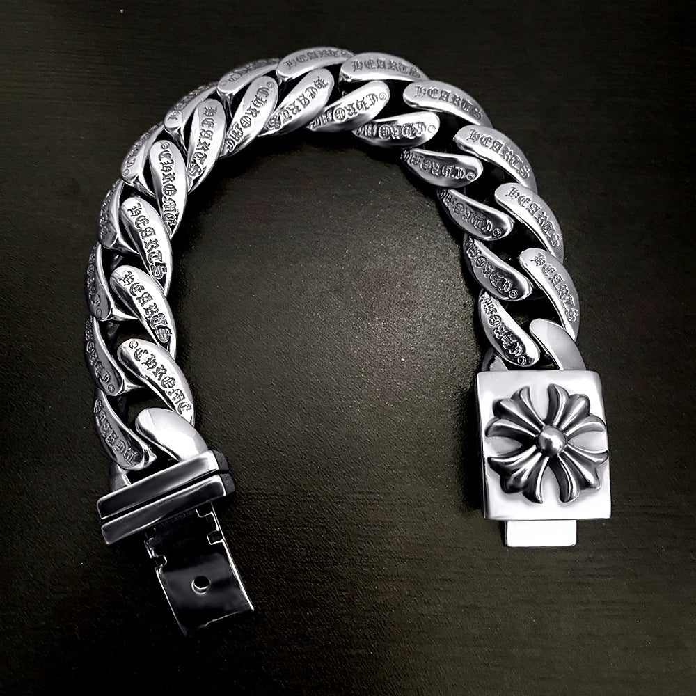 Chrome Hearts retro cross flower thick domineering chain